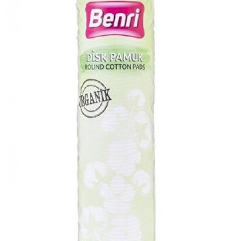 Benri Cotton Pads Тампони за почистване на грим,100% органичен памук x100 броя Benri Cotton Pads Тампони за почистване на грим,100% органичен памук x100 броя