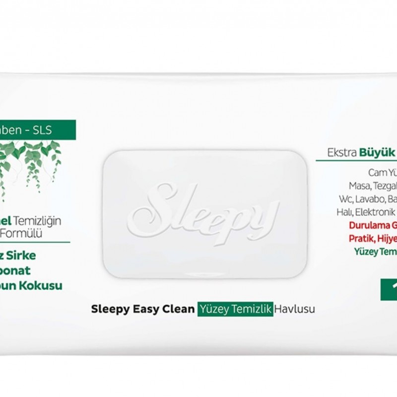 Sleepy Easy Clean Слиипи Мокри Кърпи за почистване на повърхности x100 броя Sleepy Easy Clean Слиипи Мокри Кърпи за почистване на повърхности x100 броя