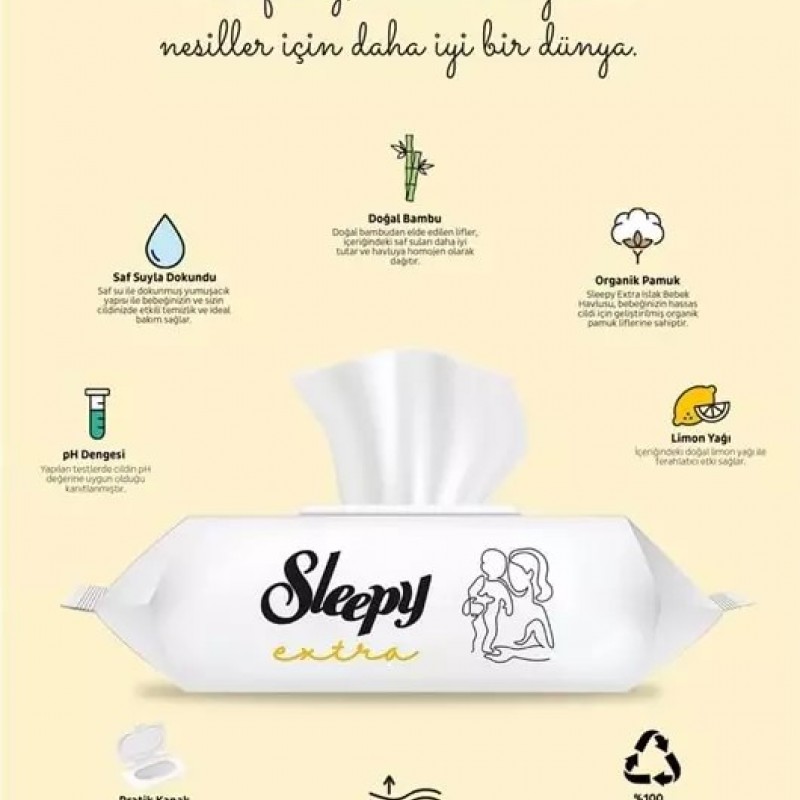Sleepy Natural Слиипи Бебешки Пелени x210 броя + Подарък 1 Опаковкa Мокри Кърпи Слиипи (90броя) Sleepy Natural Слиипи Бебешки Пелени x210 броя + Подарък 1 Опаковкa Мокри Кърпи Слиипи (90броя)